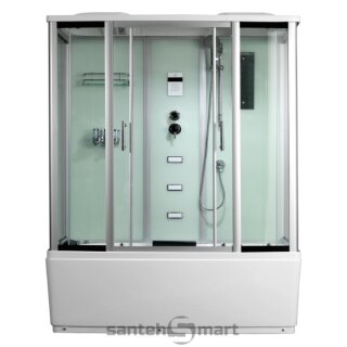 Душевая кабина Frank F654 пристенная 1700*880 высокий поддон с баней