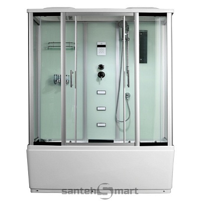 Душевая кабина Frank F654 пристенная 1700*880 высокий поддон с баней