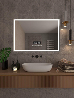 Зеркало с LED подсветкой и подогревом Caiman Accord Media 1000x700