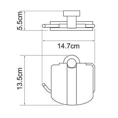 Держатель для туалетной бумаги с крышкой WasserKRAFT Donau K-9425 хром