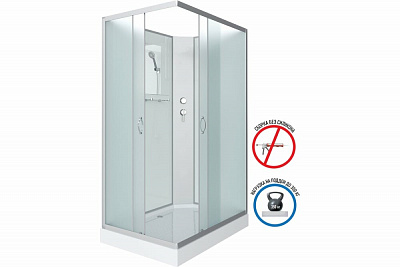 Душевая кабина 120х80х200 Niagara Classic NG-43285-14QBK низкий поддон 13см стекло матовое