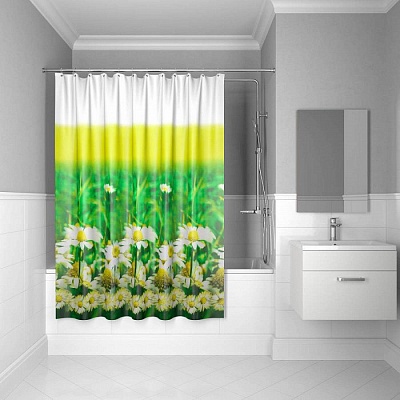 Штора для ванной комнаты Iddis 200*200 см  daisy garden SCID050P