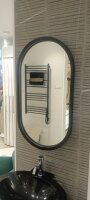 LUXBOX Зеркало Glassiko Lira Blak П 60x110, подсветка, кнопочный выкл, 00-00009042