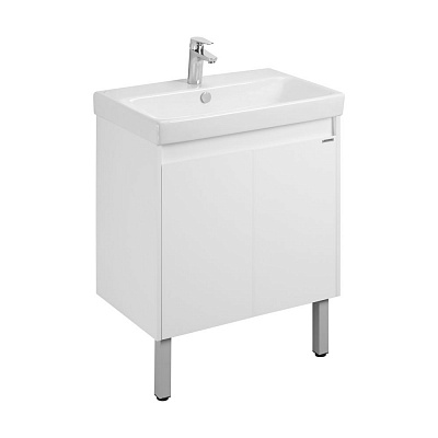 Тумба с раковиной AQUATON Сканди Doors 70 белый глянец/белый матовый 1A278901SD010