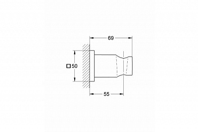 Держатель настенный Grohe RAINSHOWER 27075LS0,белый