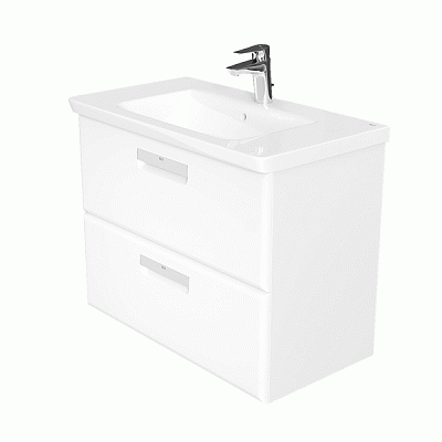 Тумба с раковиной Roca The Gap 80 ZRU9302732, белая матовая