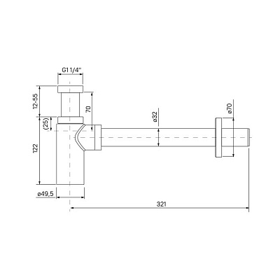 Бутылочный сифон для умывальника IDDIS Optima Home хром OPTSB00i84
