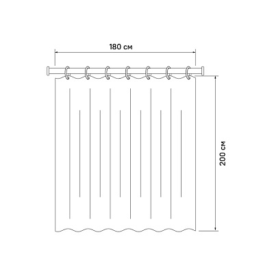 Штора для ванной 200х180 Iddis Décor DW02P18i11