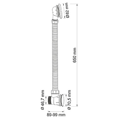 Слив-перелив для ванны WasserKRAFT A074