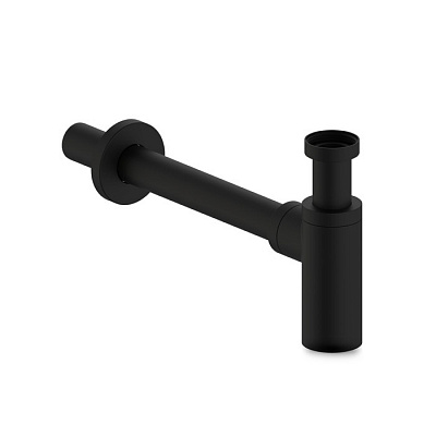 Бутылочный сифон для умывальника IDDIS Optima Home черный матовый OPTBL00i84