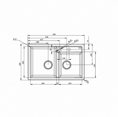 Мойка гранитная Iddis Vane G V21B782i87