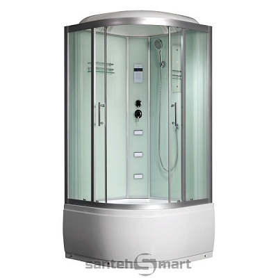 Душевая кабина Frank F656(2) угловая 100*100*220 высокий поддон с баней