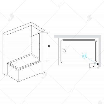 Шторка на ванну RGW SC-56