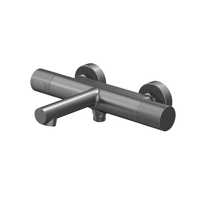 Смеситель для ванны с термостатом без аксессуаров ,графит матовый, Duna, IDDIS, DUNGM02i74WA