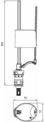 Наполнительный клапан для бачка Oli Uni Bottom нижняя подвод 1/2 562163