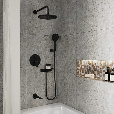 Душевая система скрытого монтажа с тропическим душем Milardo Rora RORBL03M68