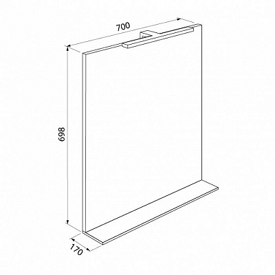 Зеркало IDDIS Custo 70 белое CUS70W0i98