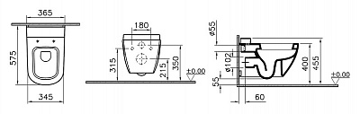 Унитаз подвесной Vitra 5910B003-1086 без крышки