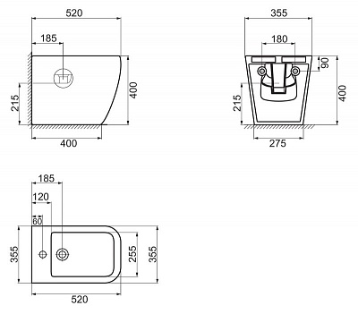 Биде Cezares ALPINA  BB10100B