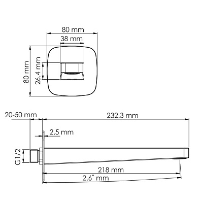 Встраиваемый комплект для раковины WasserKRAFT A9151 315
