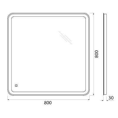 Зеркало BelBagno SPC-MAR-800-800-LED-TCH