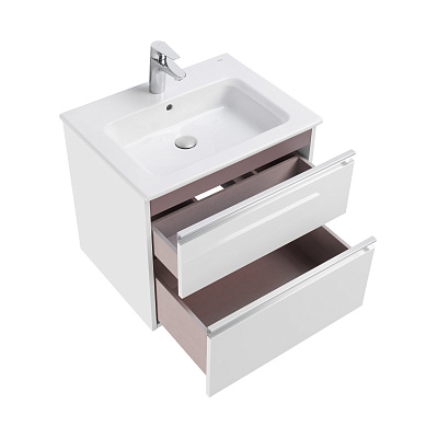 Тумба с раковиной Roca The Gap 60 2 ящика A857397806, белый глянец