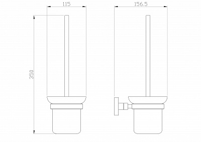 Туалетный ершик в комплекте Wonzon & Woghand polo, темное золото ww-8919-dg