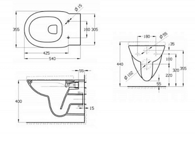 Унитаз подвесной Roca Debba 7346998000