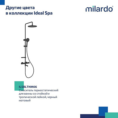 Душевая система с термостатом Milardo Ideal Spa ILSSBTHM06 хром