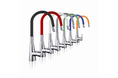 Силиконовый излив,белый, для комб.смесителей W03