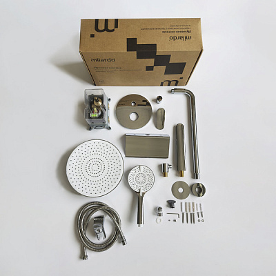 Душевая система скрытого монтажа с тропическим душем Milardo Rora RORSB03M68