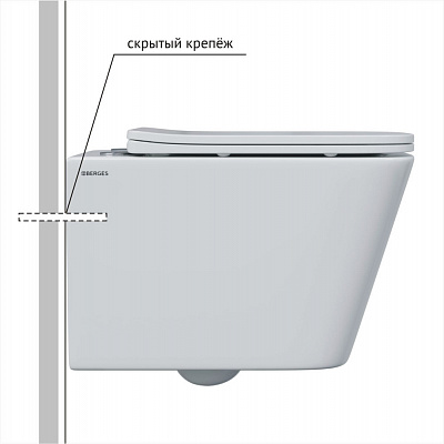 Унитаз подвесной Berges Floe S Rimless 082134