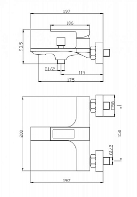 Излив для ванны с дивертором для душа BelBagno ROMANO ROM-BCA-CRM