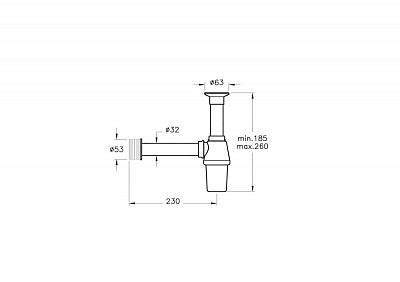 Сифон для раковины (пластиковый) белый Vitra A45109