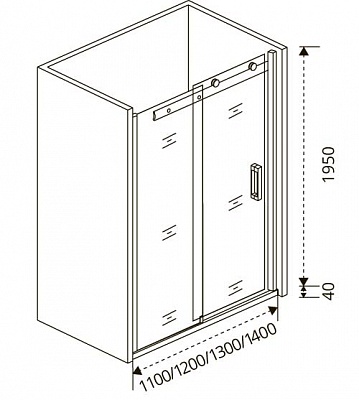 Душевое ограждение Good Door Altair WTW-130-C-CH
