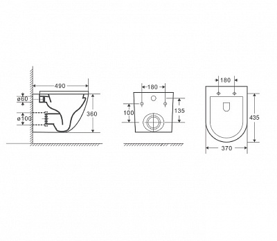 Комплект унитаза с инсталляцией D&K DS1391606