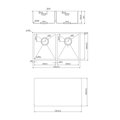 Мойка из нержавеющей стали Iddis Edifice EDI75B2i77