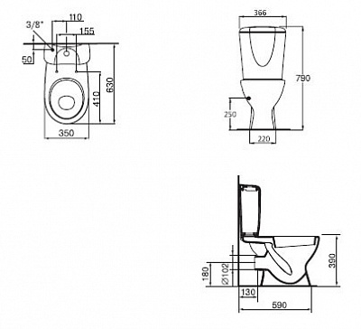 Ideal Standard Ecco New унитаз (W908701) + стульчак микролифт