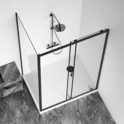 Душевое ограждение CUBE WTW-120-C-B 120х190 GoodDoor КУ00027
