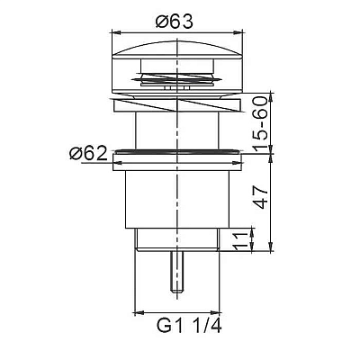 Донный клапан Frap F62-3 click-clack