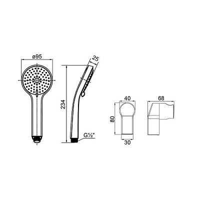 Душевой гарнитур Milardo Shower Set 2703F95M16