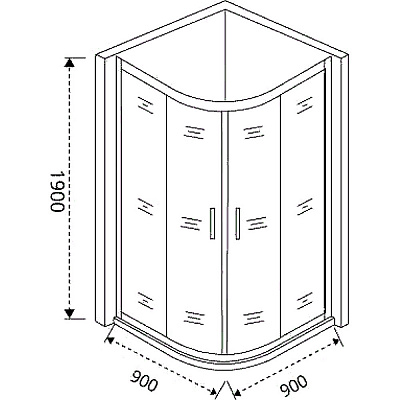 Душевой уголок Good Door Cofe R-90-C-CH 90x90 КФ00022
