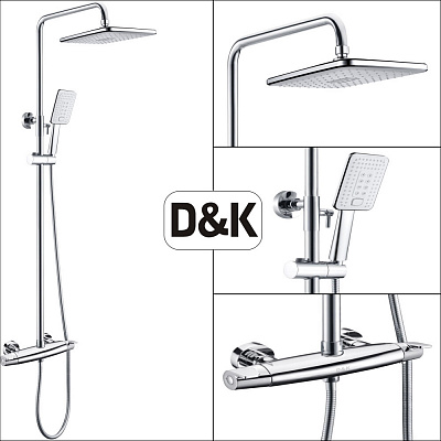 Душевая система D&K Bayern.Potsdam DA2143701B14 с термостатом хром