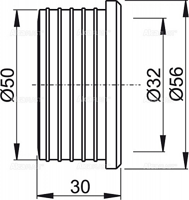 Гофрированная прокладка AlcaPlast Z0004-ND 50/32