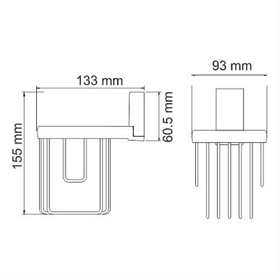 WK Lopau Держатель  освежителя К-6045 хром  (12)