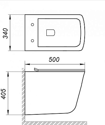 Чаша унитаза подвесного безободкового с креплением Belbagno MARMI BB052CHR