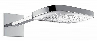 Hansgrohe  Raindance Seiect E 300 3 Jet верхний прямоугольный душ с держ.390 мм ,белый хром 26468400