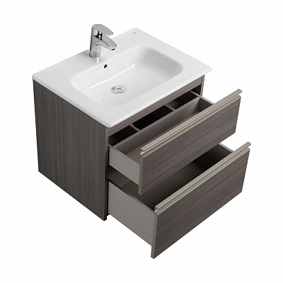 Тумба под раковину Roca The Gap 60 городской дуб 2 ящика A857397402