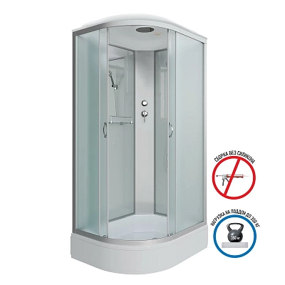 Душевая кабина 100х90х215 Niagara Classic NG-33094-14R средний поддон 26см стекло матовое