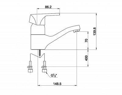 Смеситель для раковины Timo Nordic 0151-15F chrome